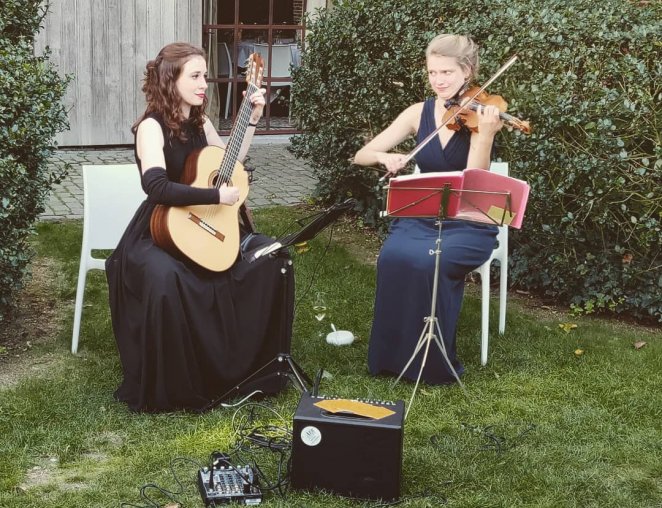 Duo Elles Viool band receptie ceremonie gitaar klassiek